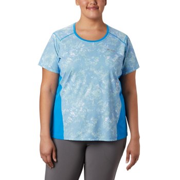 Columbia T-Shirt Dames, Solar Chill 2.0 Short Sleeve Plus Size Blauw, 46JXLRKEQ